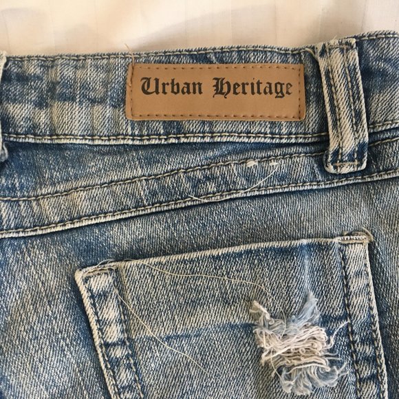 Urban Heritage Denim Shorts Women’s Size 1 Cotton Blend Distressed Ripped 25-172 - Picture 8 of 10